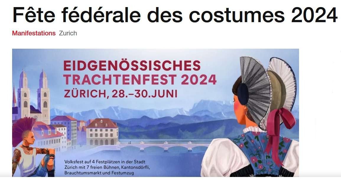 Image Fête fédérale des Costumes à Zürich